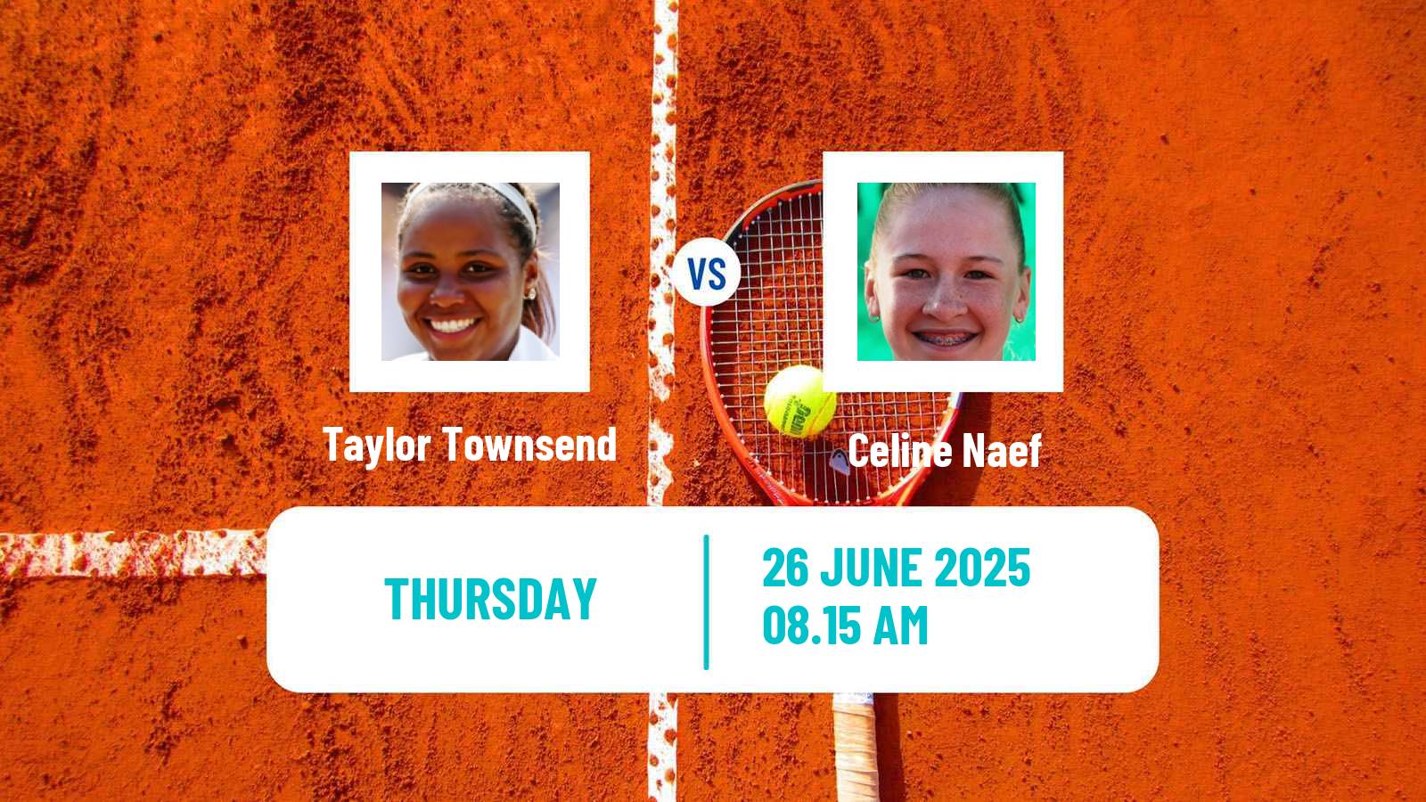 Tennis WTA Wimbledon Taylor Townsend - Celine Naef