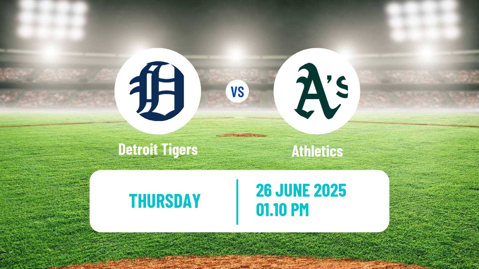 Baseball MLB Detroit Tigers - Athletics