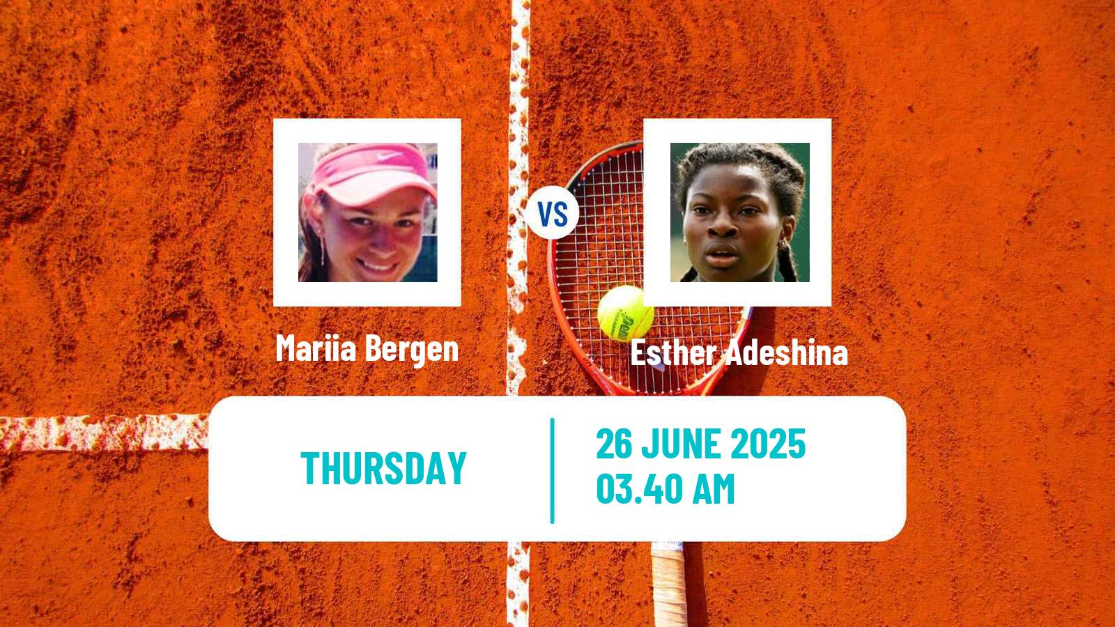 Tennis ITF W15 Kayseri 5 Women Mariia Bergen - Esther Adeshina