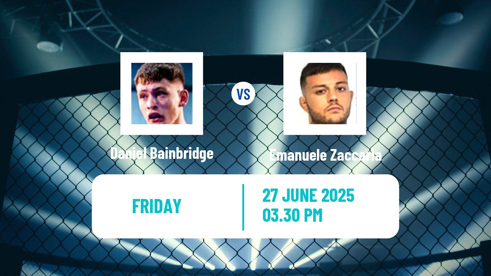 MMA Bantamweight Cage Warriors Men Daniel Bainbridge - Emanuele Zaccaria
