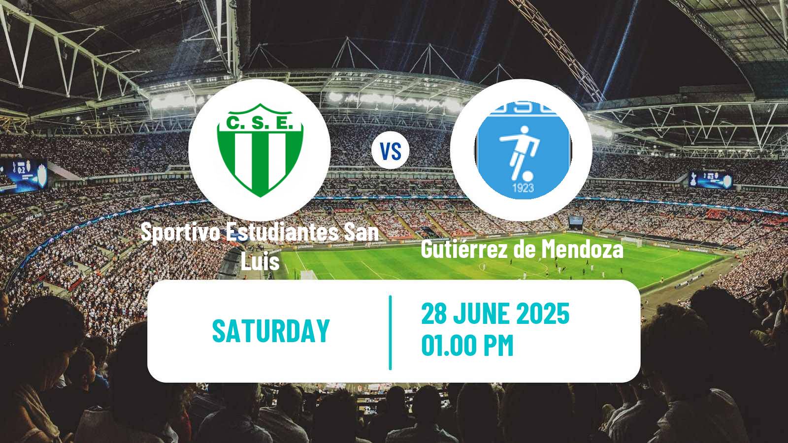 Soccer Argentinian Torneo Federal Sportivo Estudiantes San Luis - Gutiérrez de Mendoza