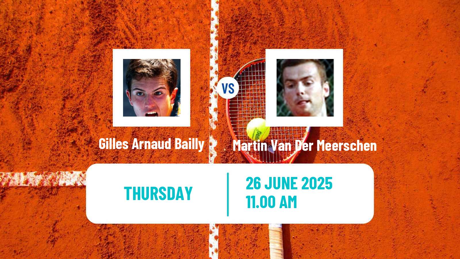 Tennis ITF M25 Brussels Men Gilles Arnaud Bailly - Martin Van Der Meerschen