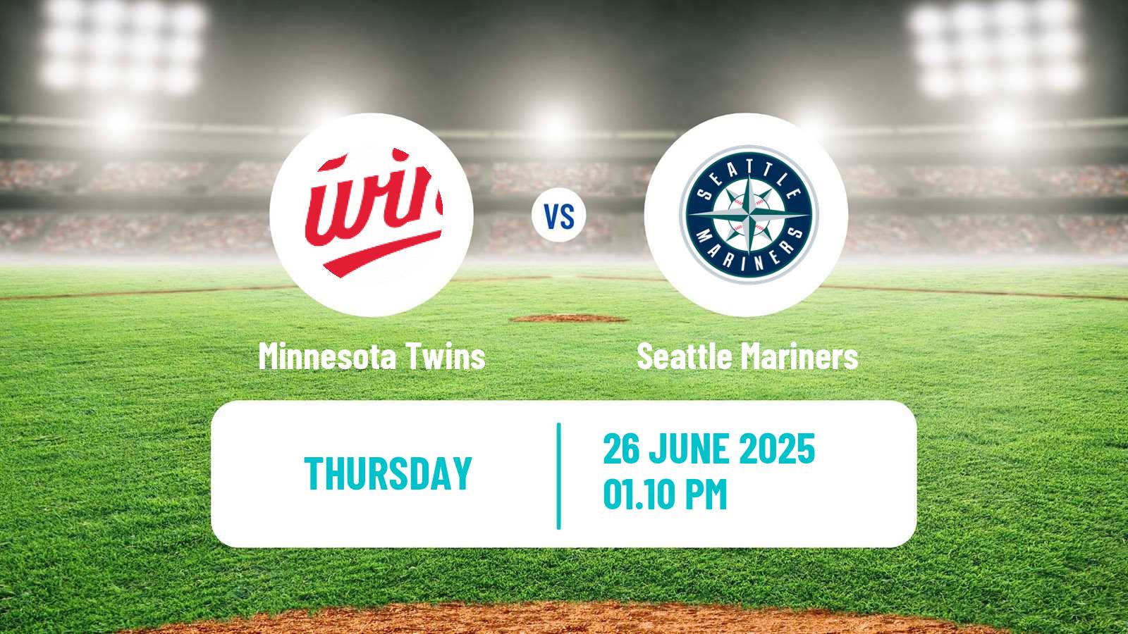 Baseball MLB Minnesota Twins - Seattle Mariners
