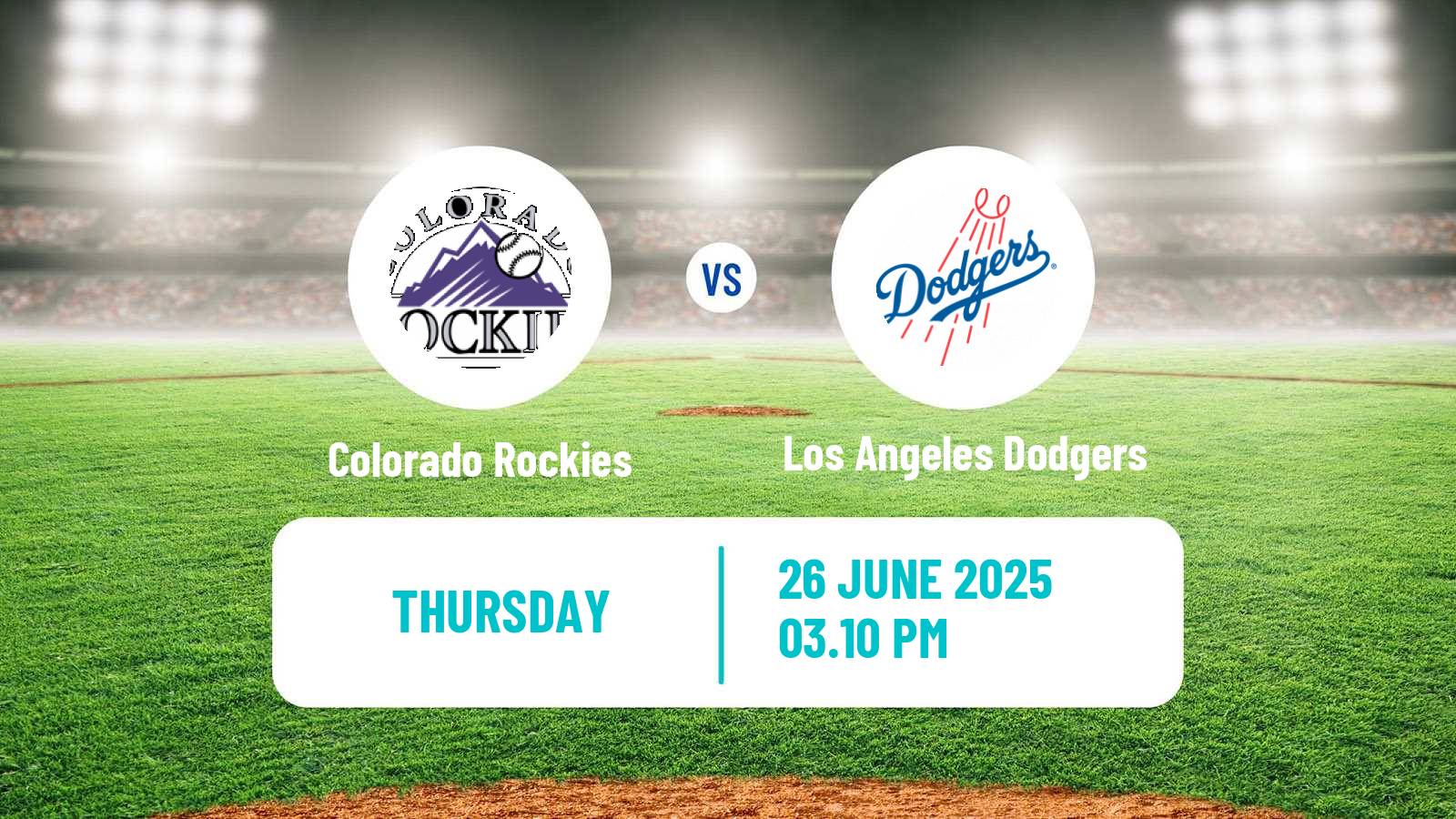 Baseball MLB Colorado Rockies - Los Angeles Dodgers