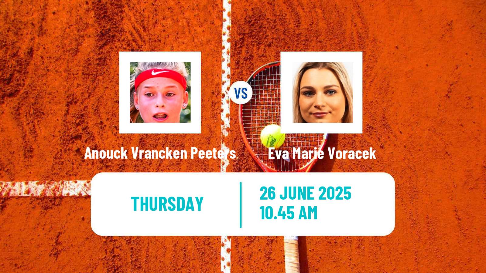 Tennis ITF W15 Alkmaar Women Anouck Vrancken Peeters - Eva Marie Voracek