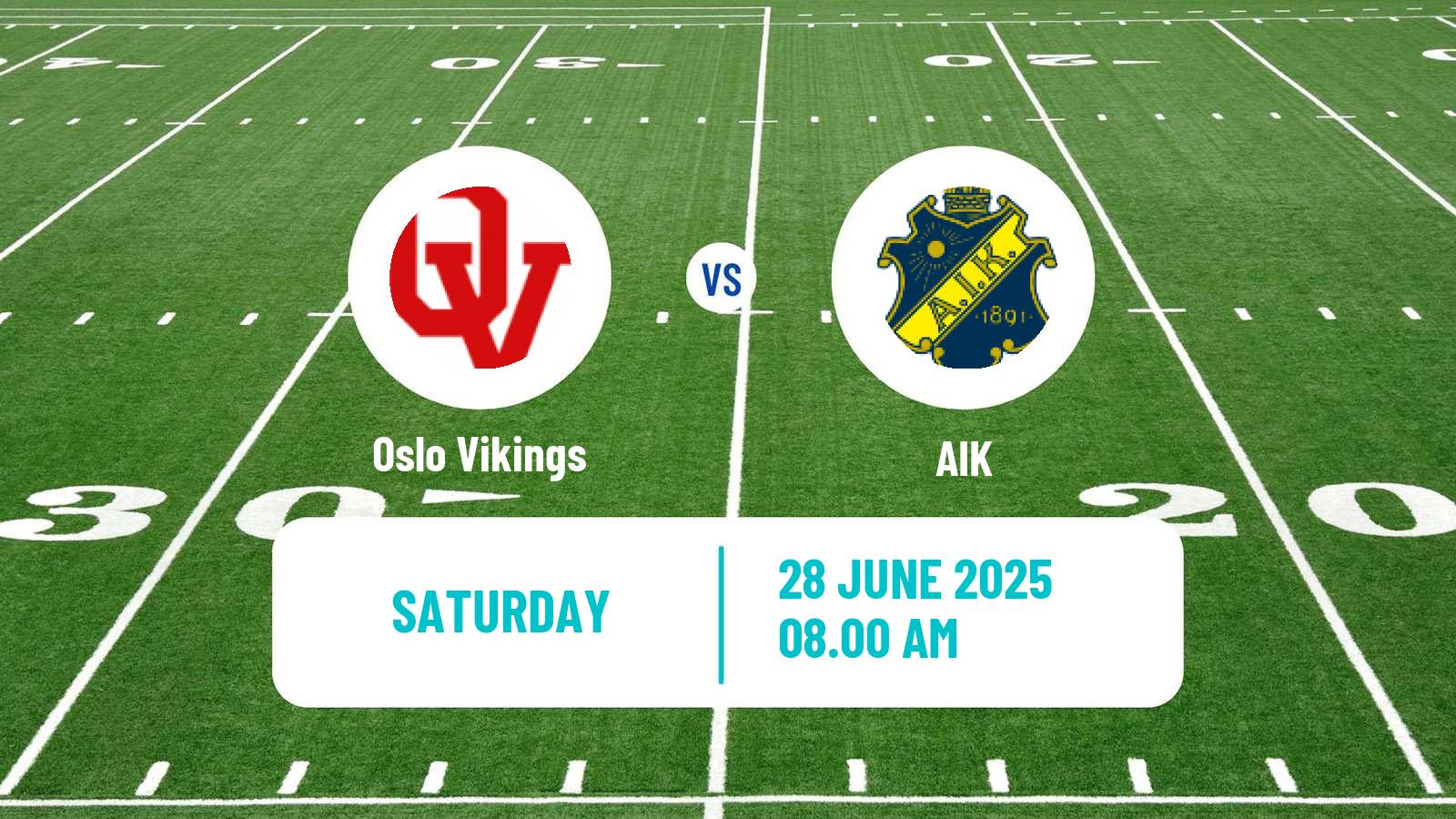 American football Swedish Superserien American Football Oslo Vikings - AIK