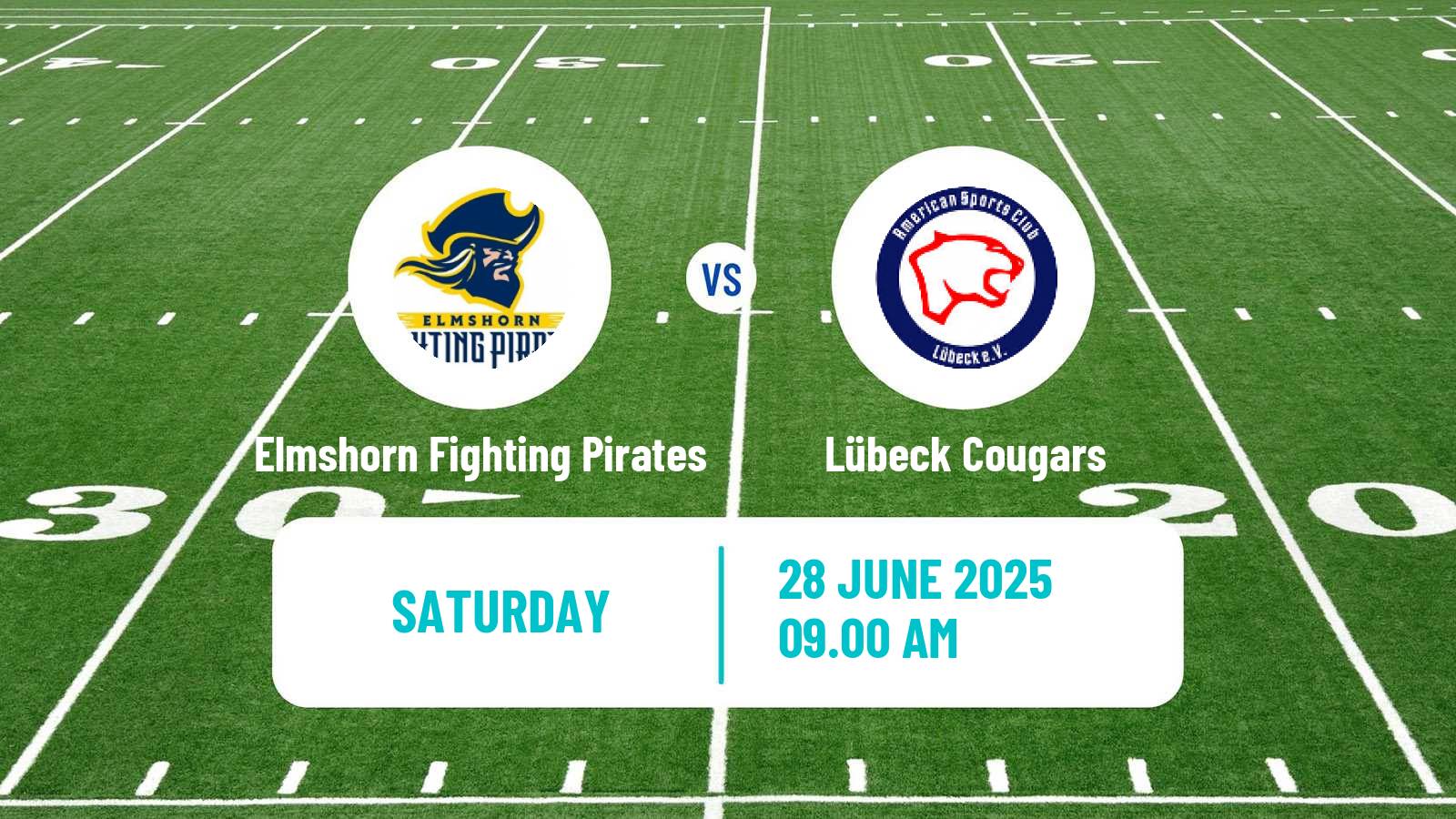 American football German GFL 2 Elmshorn Fighting Pirates - Lübeck Cougars