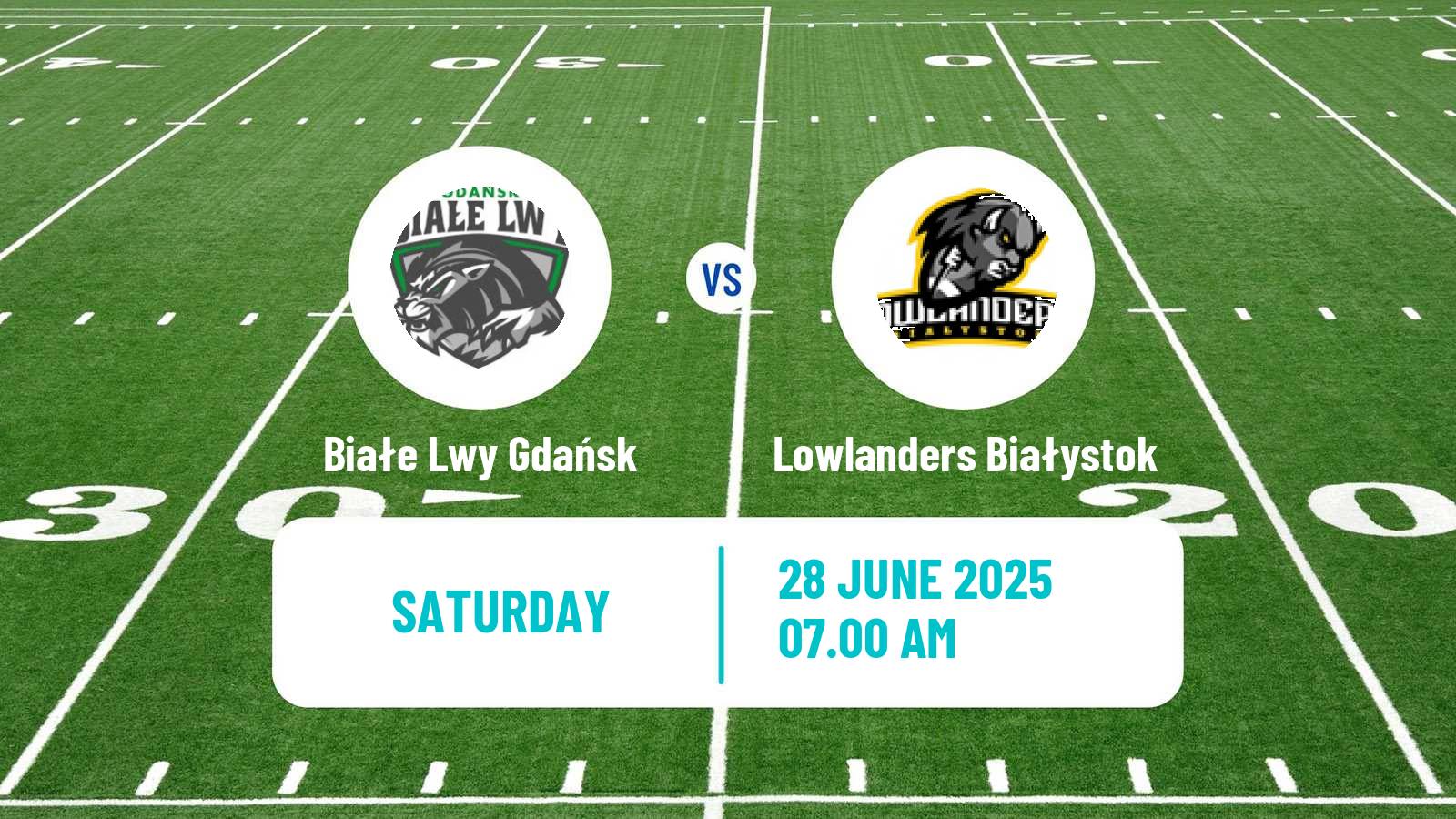 American football Polish PFL 1 Białe Lwy Gdańsk - Lowlanders Białystok