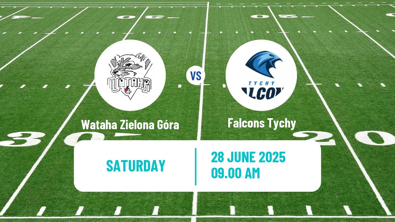 American football Polish PFL 1 Wataha Zielona Góra - Falcons Tychy