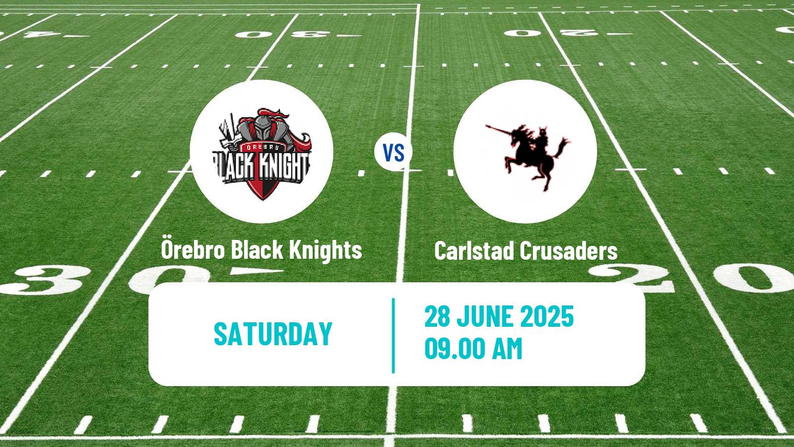 American football Swedish Superserien American Football Örebro Black Knights - Carlstad Crusaders