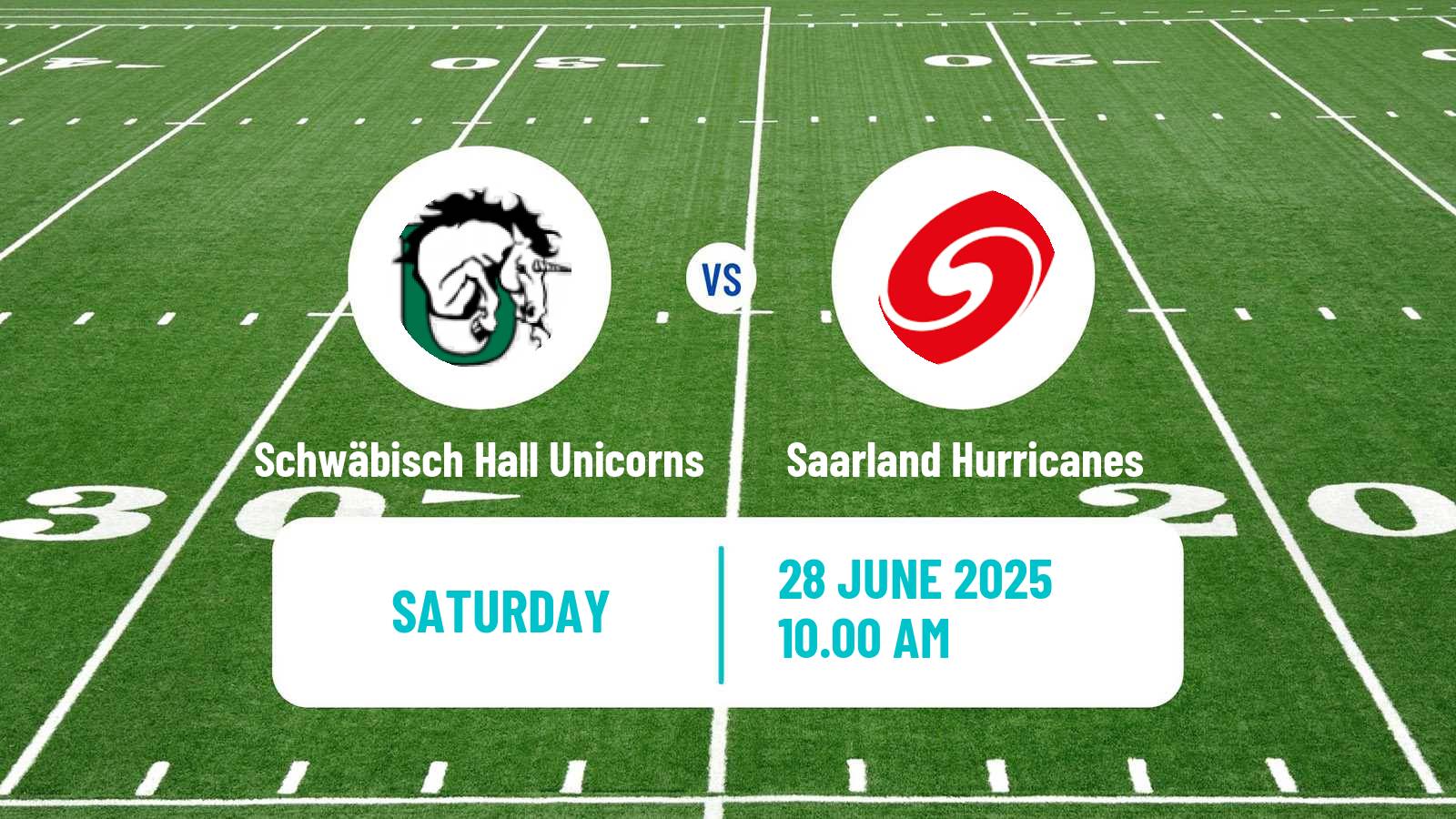 American football German GFL Schwäbisch Hall Unicorns - Saarland Hurricanes