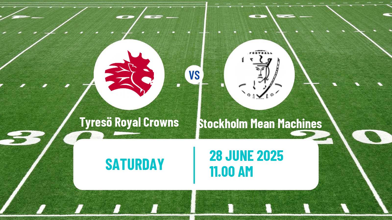 American football Swedish Superserien American Football Tyresö Royal Crowns - Stockholm Mean Machines