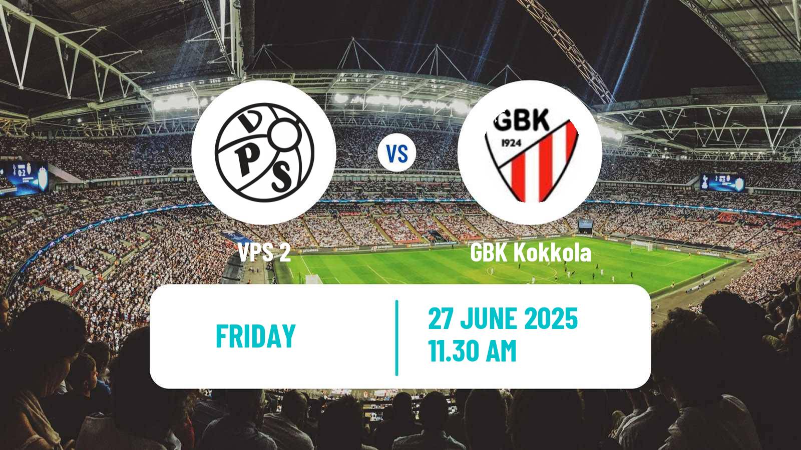Soccer Finnish Kakkonen Group C VPS 2 - GBK Kokkola