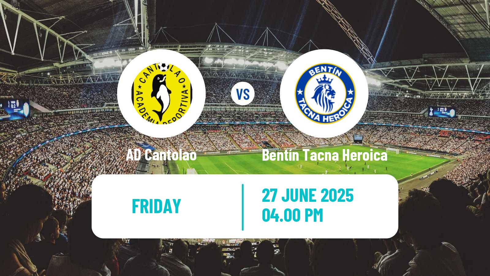 Soccer Peruvian Liga 2 Cantolao - Bentín Tacna Heroica