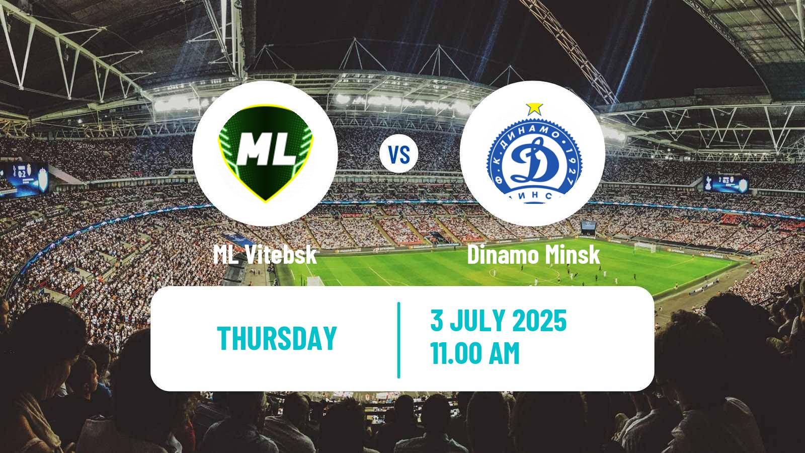 Football Belarusian Vysshaya Liga ML Vitebsk - Dinamo Minsk