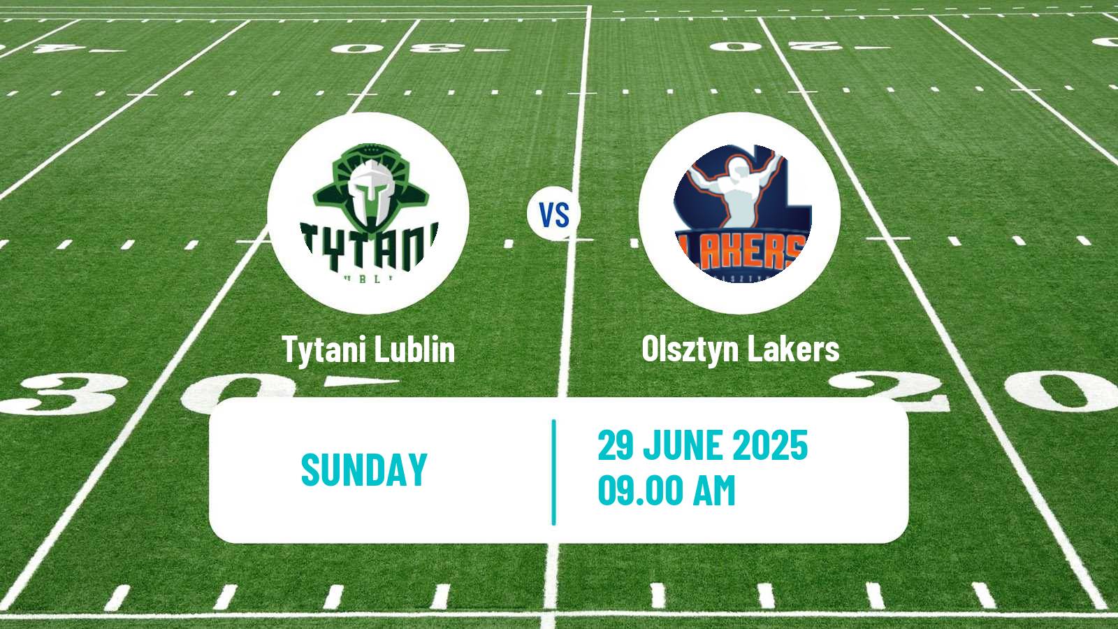 American football Polish PFL 1 Tytani Lublin - Olsztyn Lakers
