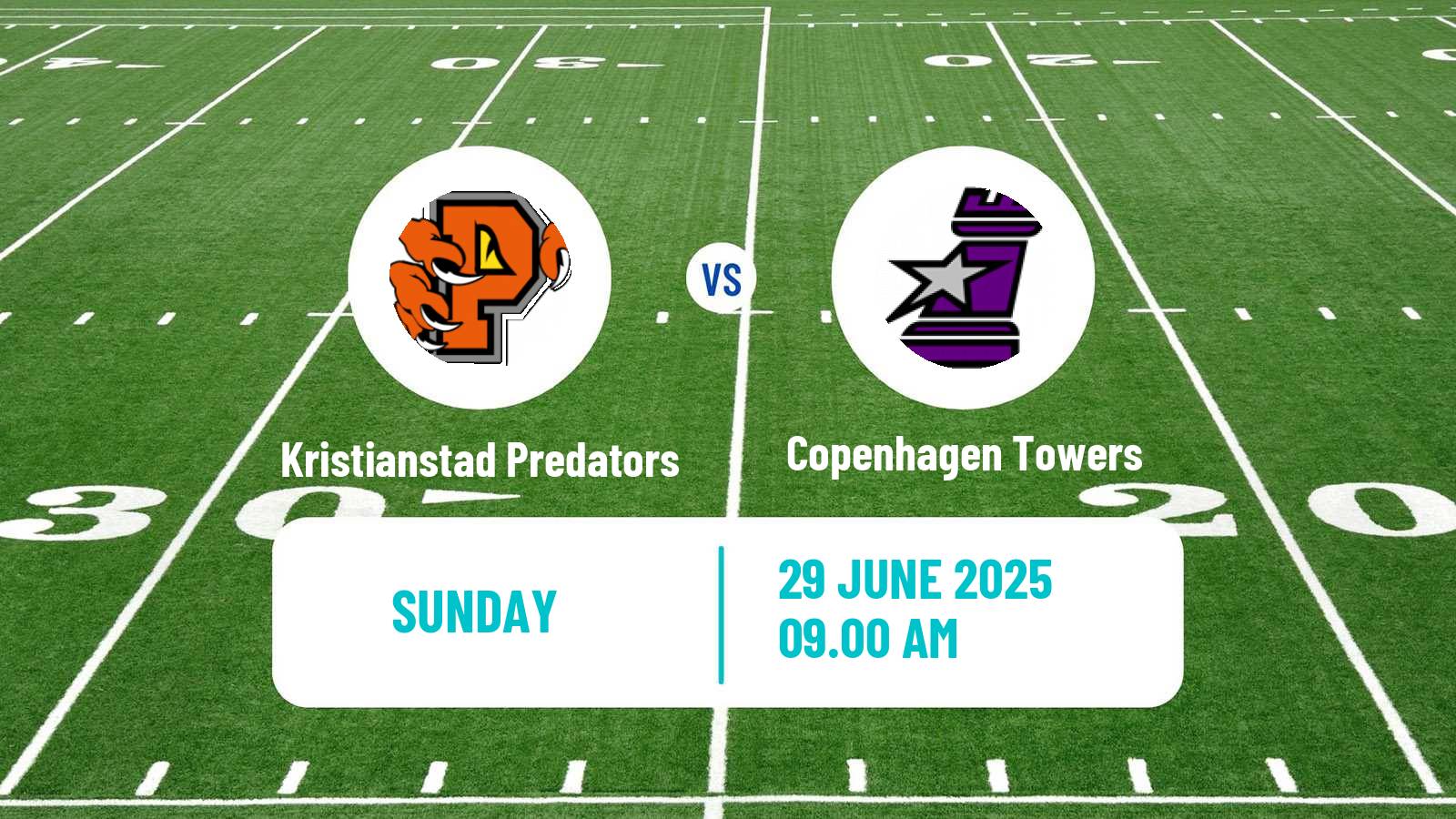 American football Swedish Superserien American Football Kristianstad Predators - Copenhagen Towers