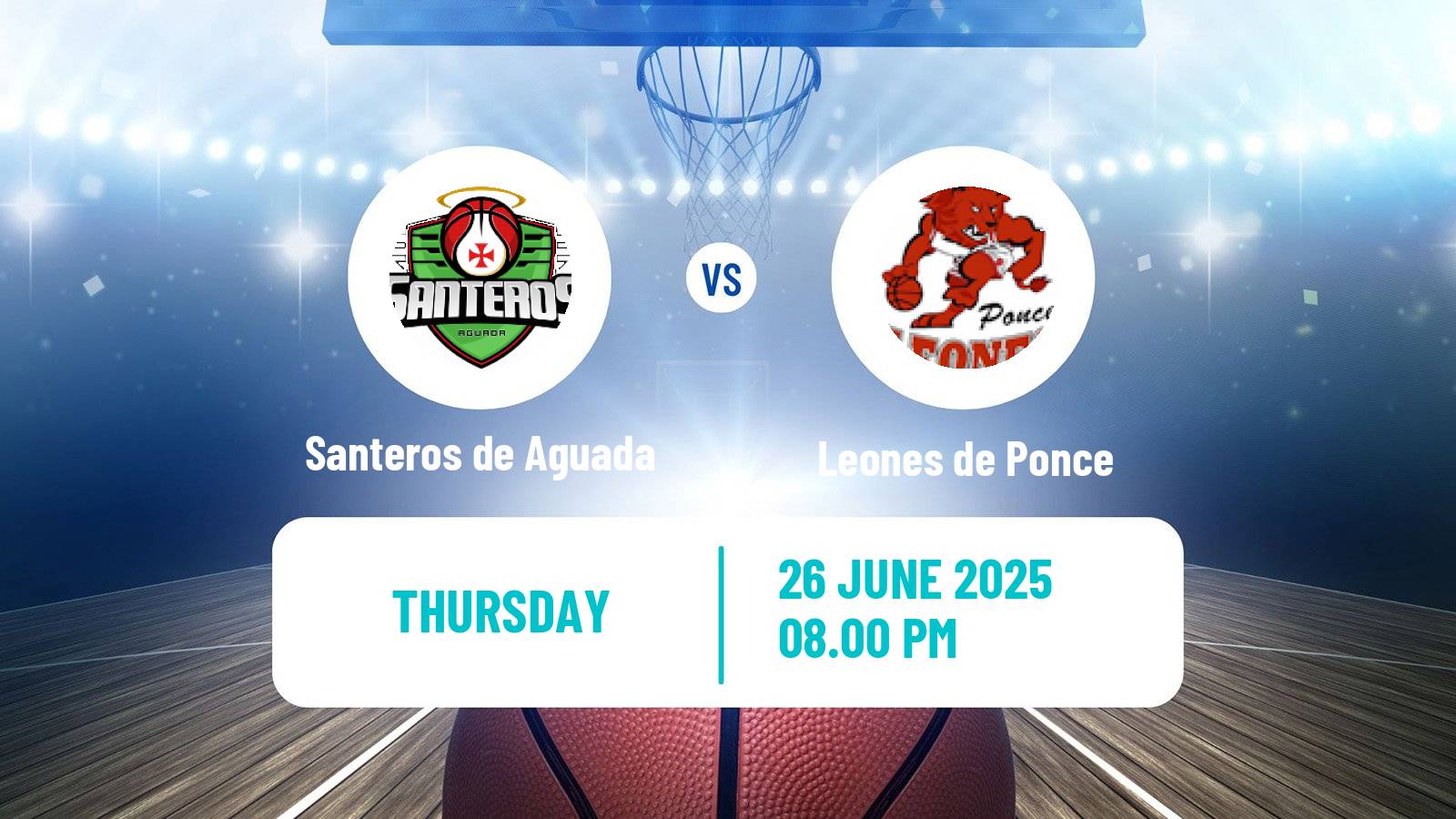 Basketball Puerto Rican BSN Santeros de Aguada - Leones de Ponce