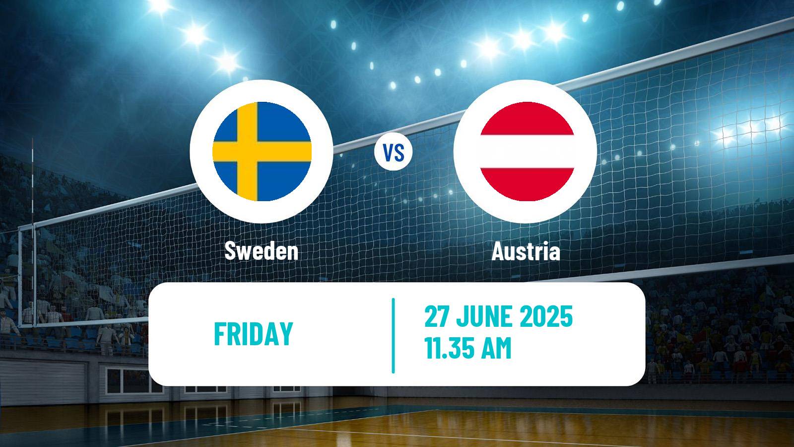 Volleyball Silver European League Volleyball Sweden - Austria