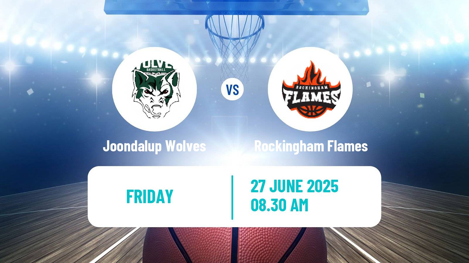 Basketball Australian NBL1 West Joondalup Wolves - Rockingham Flames