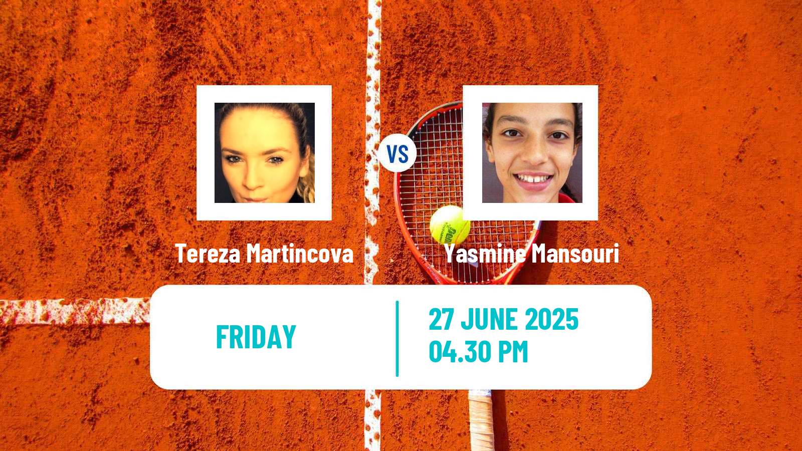 Tennis ITF W50 H Palma Del Rio Women Tereza Martincova - Yasmine Mansouri