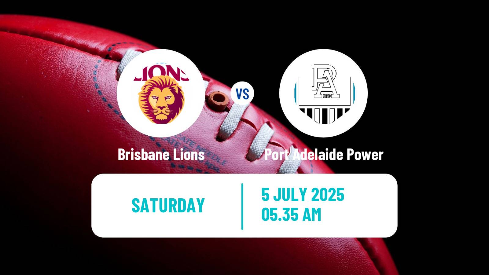 Aussie rules AFL Brisbane Lions - Port Adelaide Power