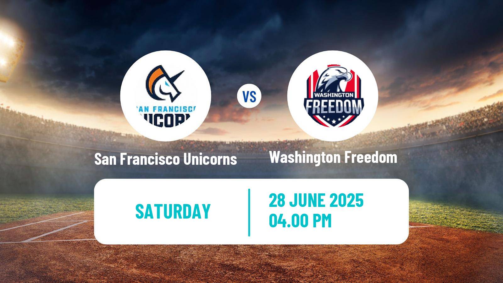 Cricket MLC Cricket San Francisco Unicorns - Washington Freedom