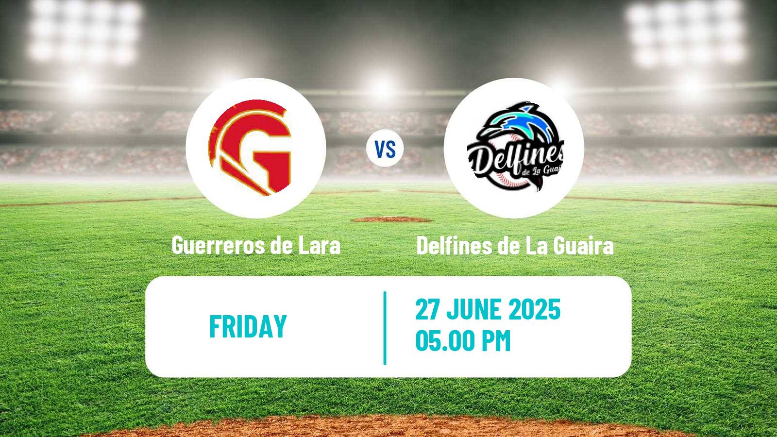 Baseball Venezuelan LMBP Guerreros de Lara - Delfines de La Guaira