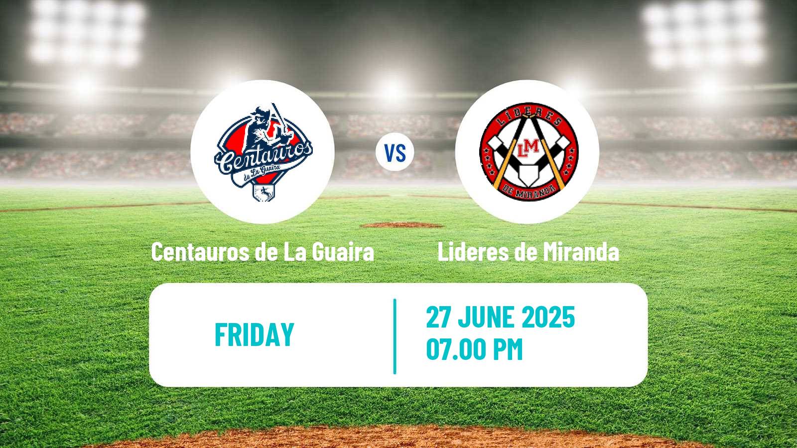 Baseball Venezuelan LMBP Centauros de La Guaira - Lideres de Miranda