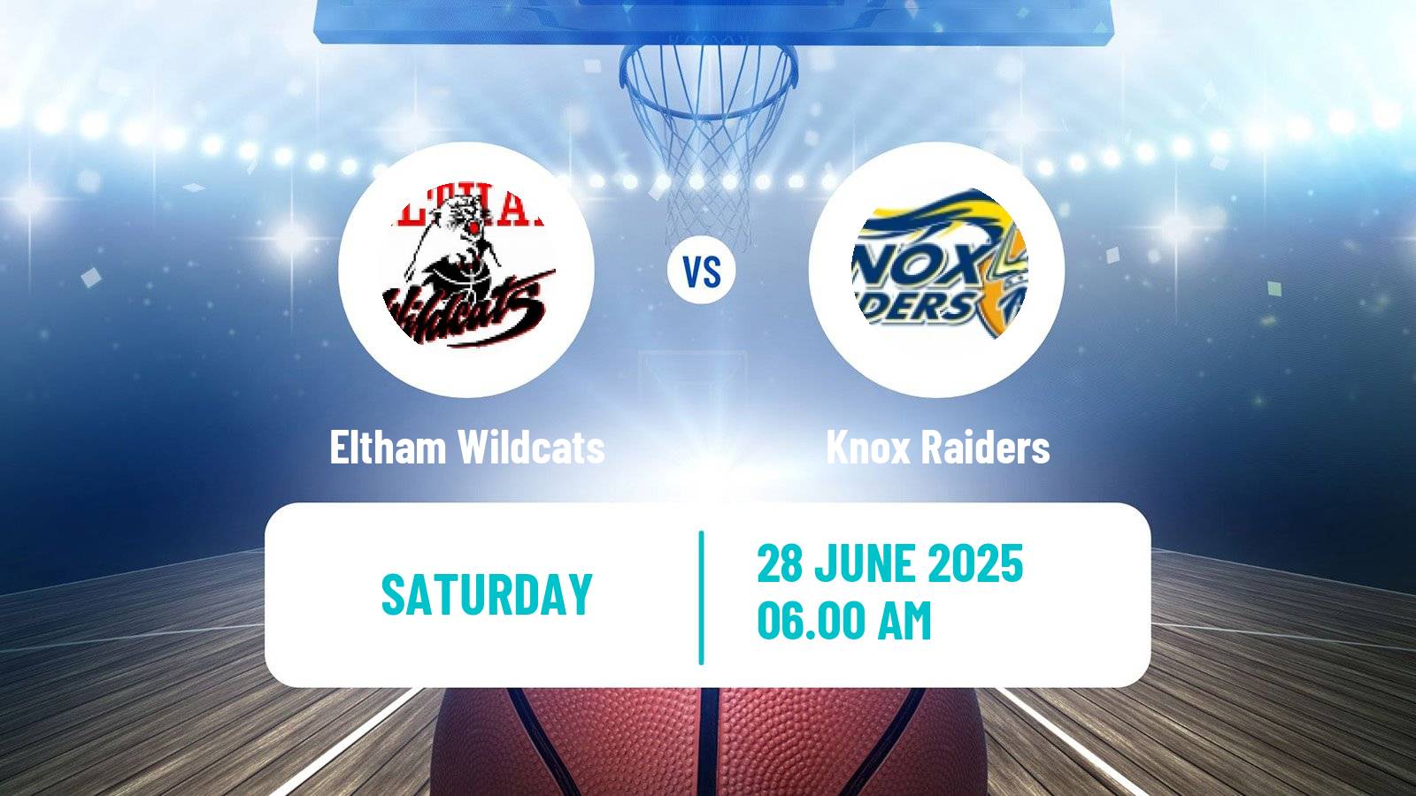 Basketball Australian NBL1 South Eltham Wildcats - Knox Raiders