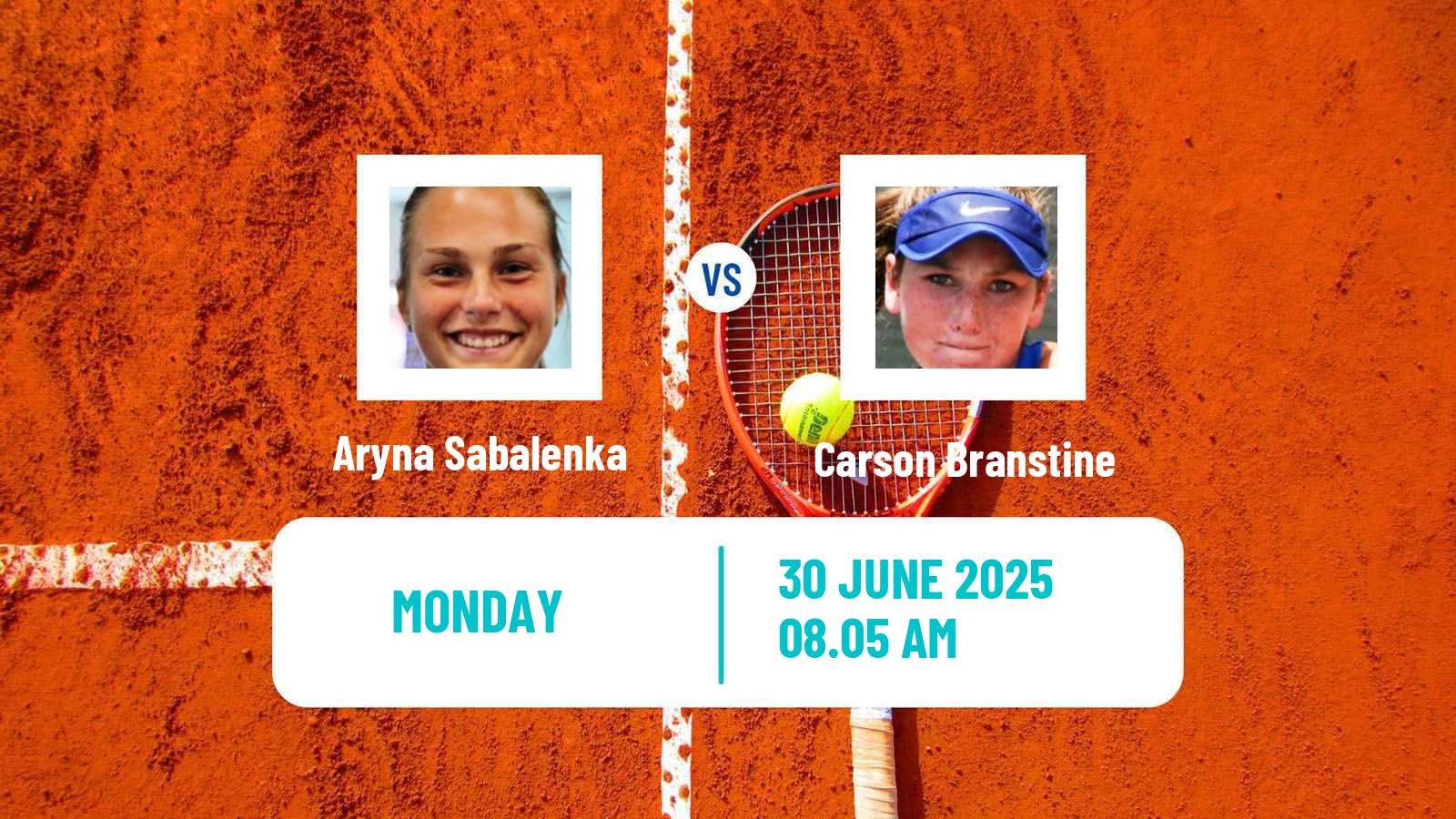 Tennis WTA Wimbledon Aryna Sabalenka - Carson Branstine