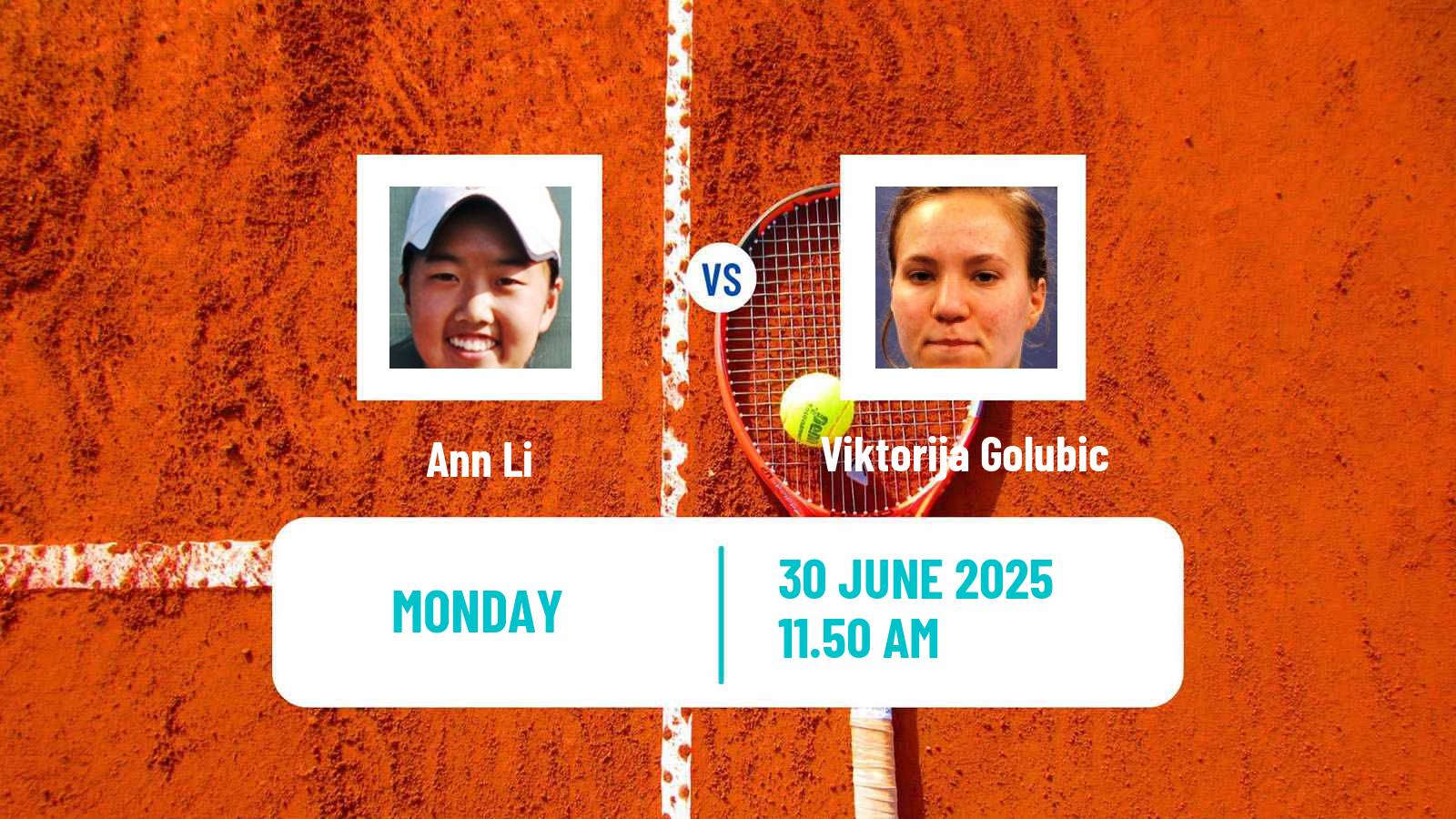 Tennis WTA Wimbledon Ann Li - Viktorija Golubic