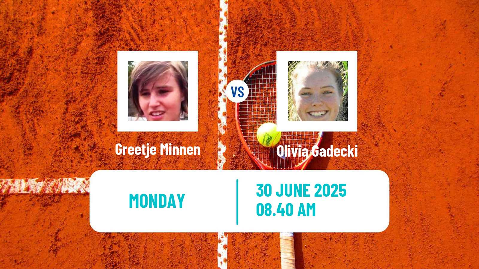 Tennis WTA Wimbledon Greetje Minnen - Olivia Gadecki