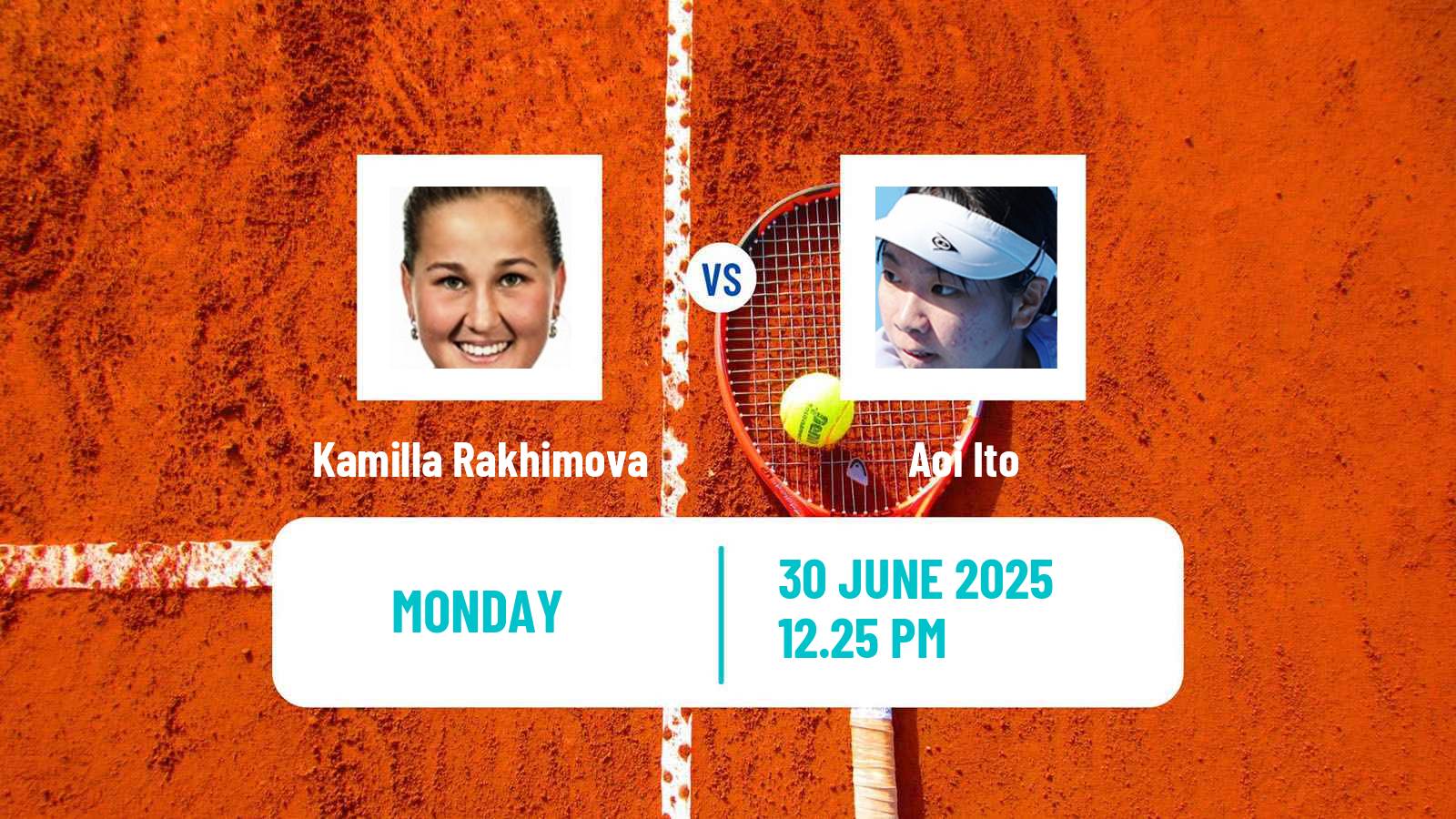 Tennis WTA Wimbledon Kamilla Rakhimova - Aoi Ito