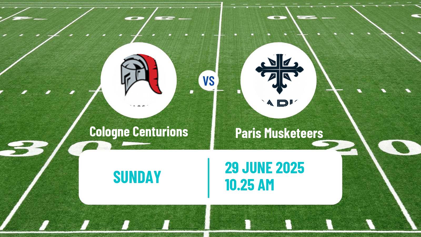American football European League of American Football Cologne Centurions - Paris Musketeers