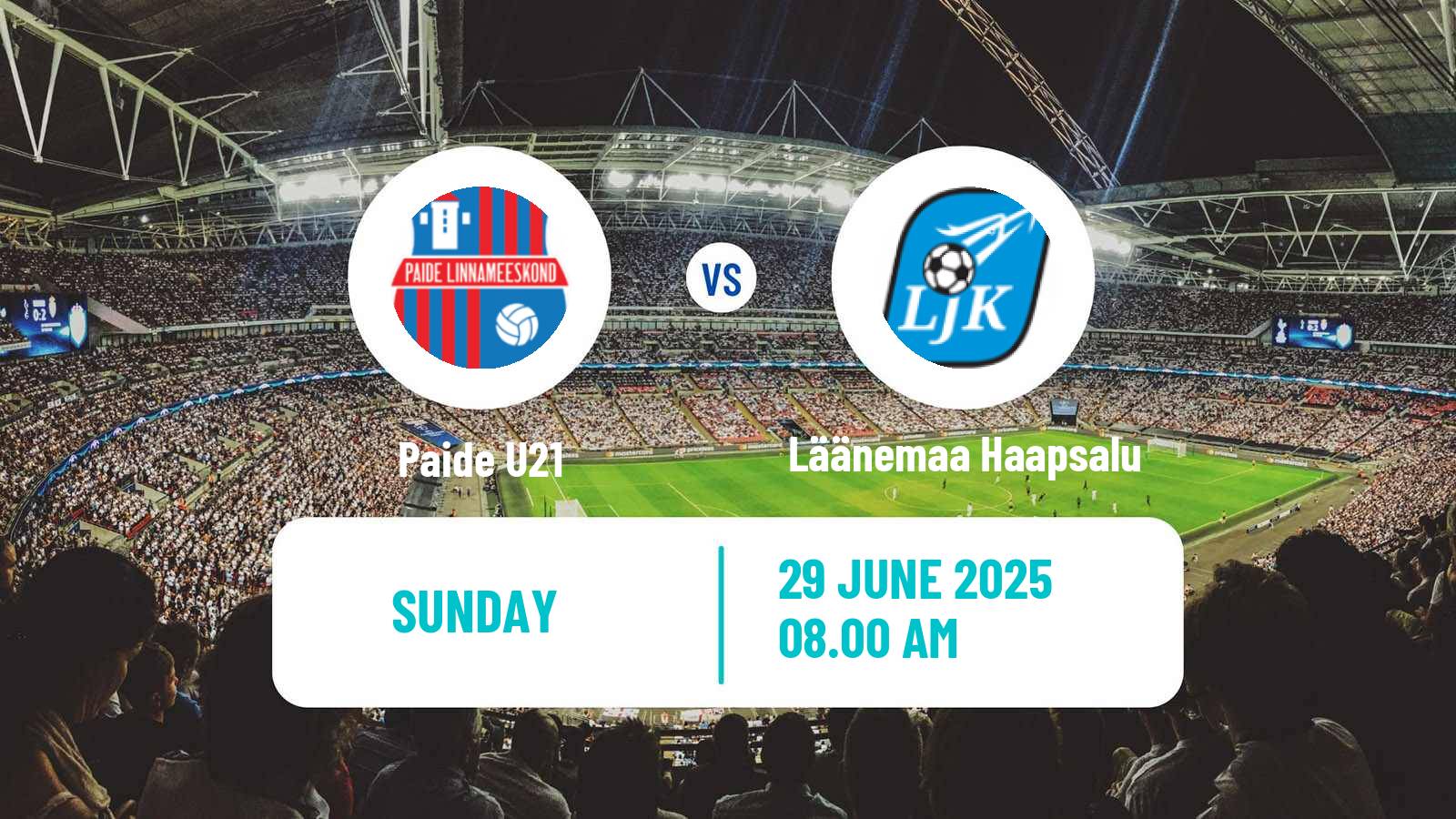 Soccer Estonian Esiliiga B Paide U21 - Läänemaa Haapsalu