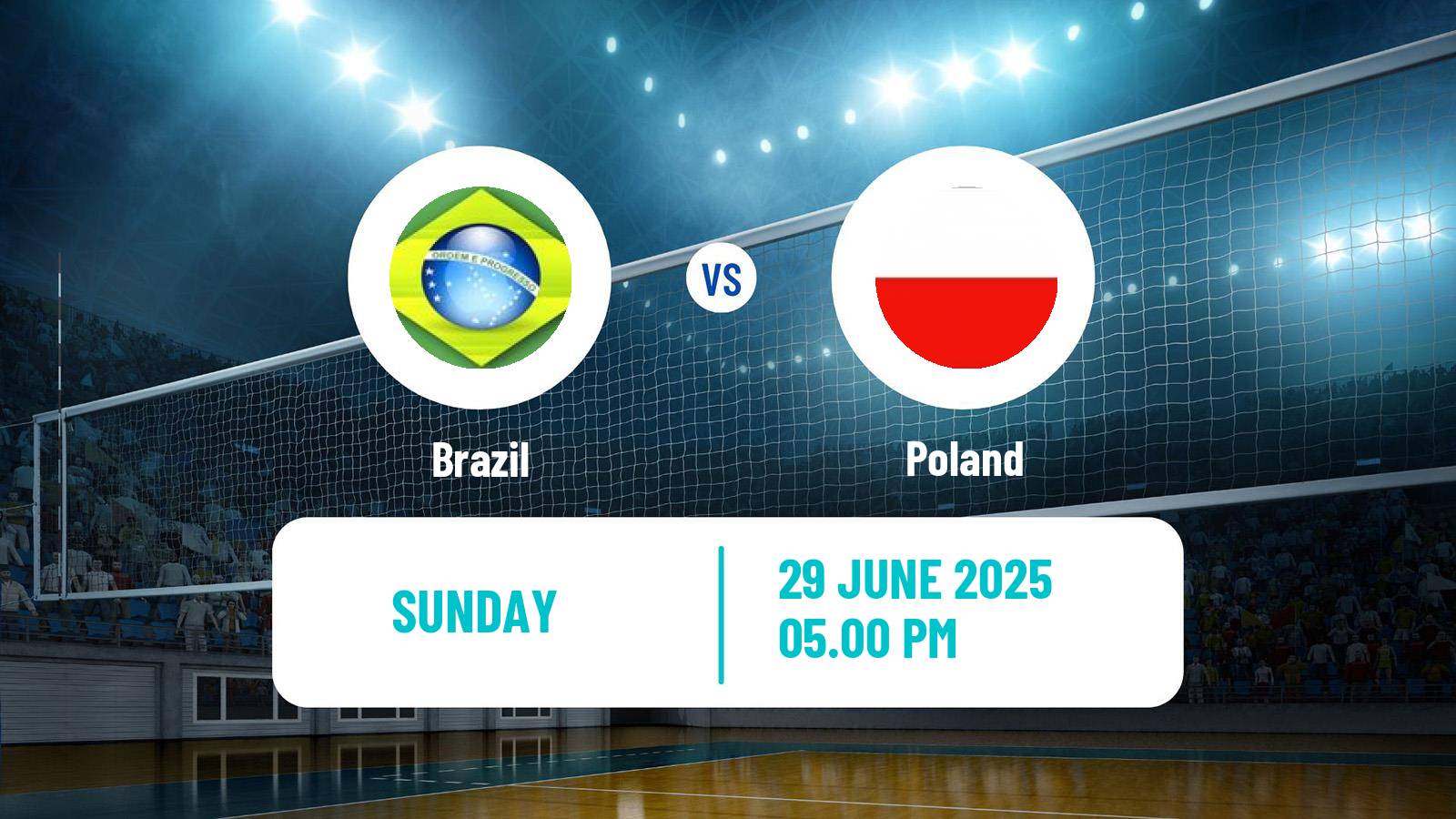Volleyball Nations League Volleyball Brazil - Poland