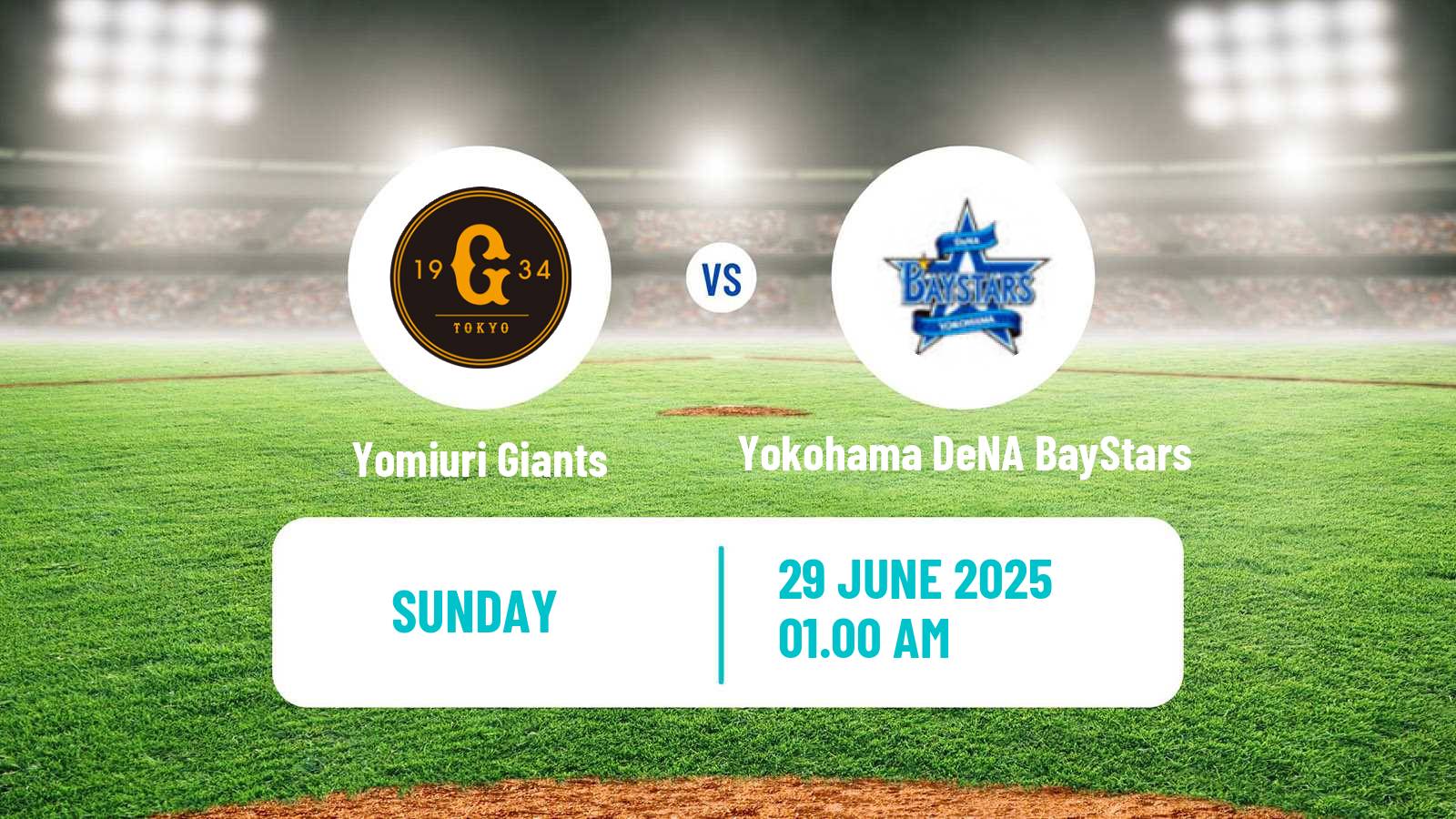 Baseball NPB Yomiuri Giants - Yokohama DeNA BayStars