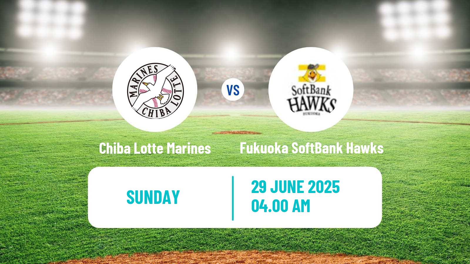Baseball NPB Chiba Lotte Marines - Fukuoka SoftBank Hawks