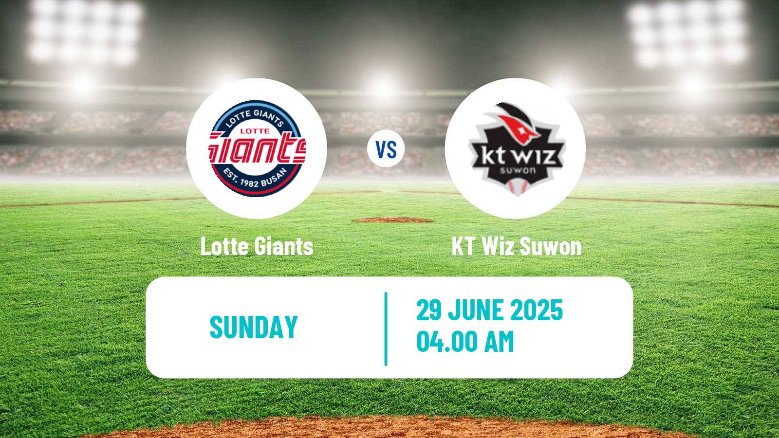 Baseball KBO Lotte Giants - KT Wiz Suwon