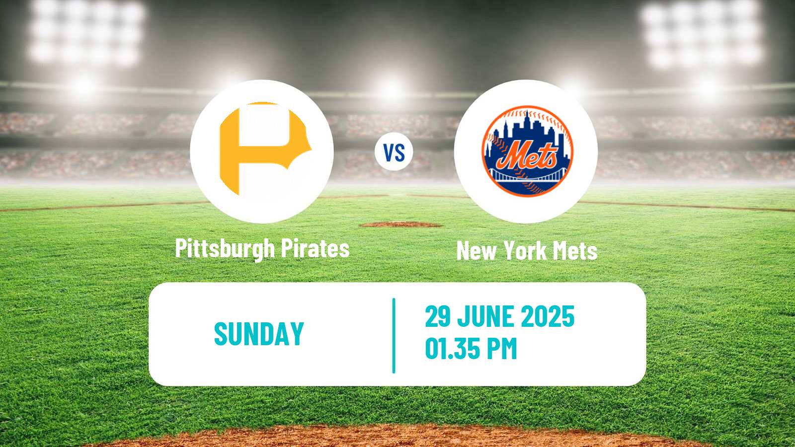 Baseball MLB Pittsburgh Pirates - New York Mets