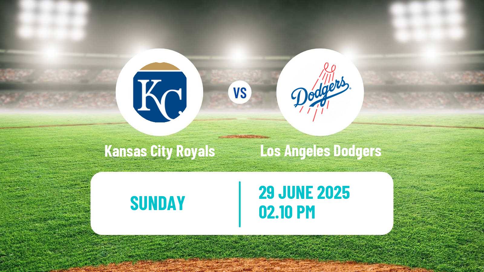 Baseball MLB Kansas City Royals - Los Angeles Dodgers