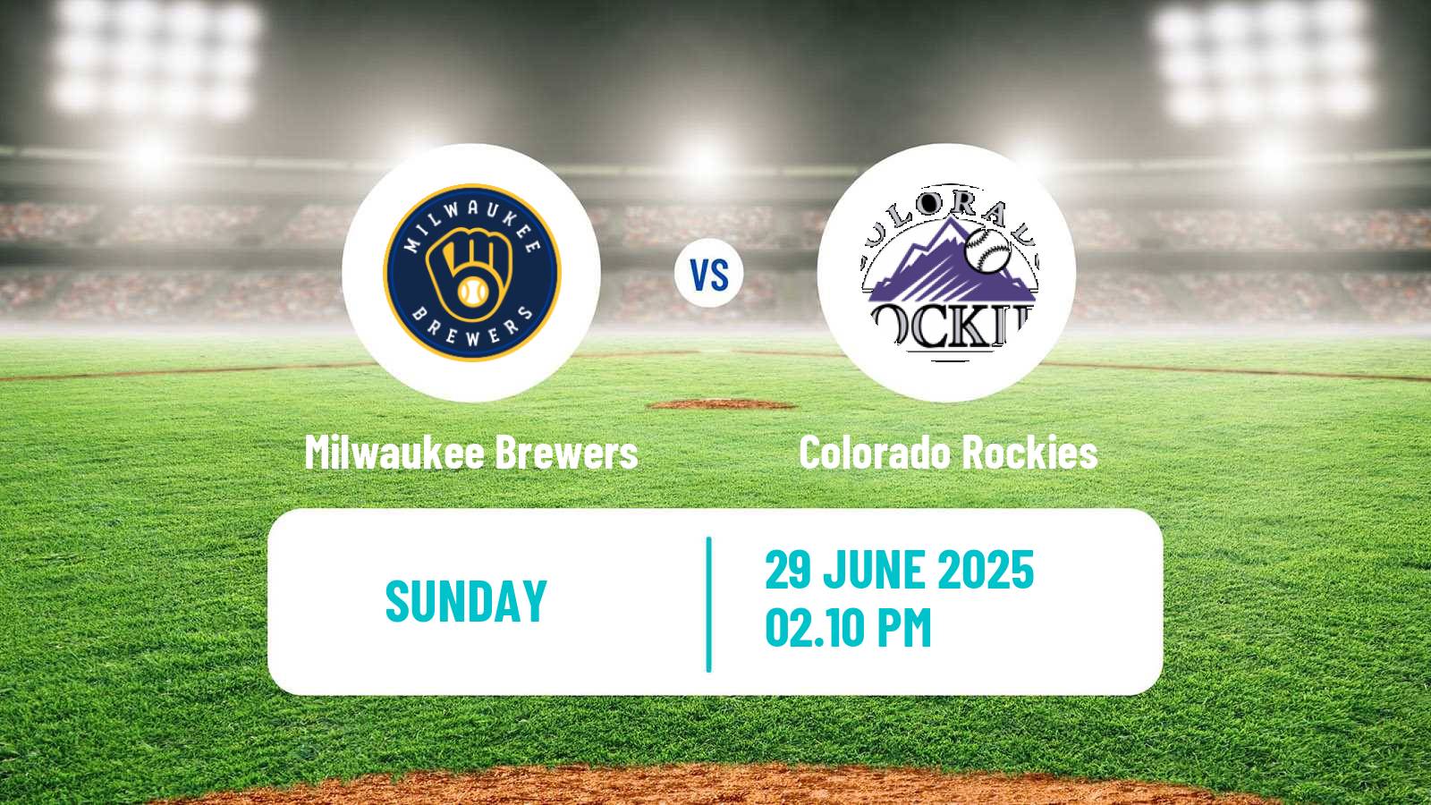 Baseball MLB Milwaukee Brewers - Colorado Rockies