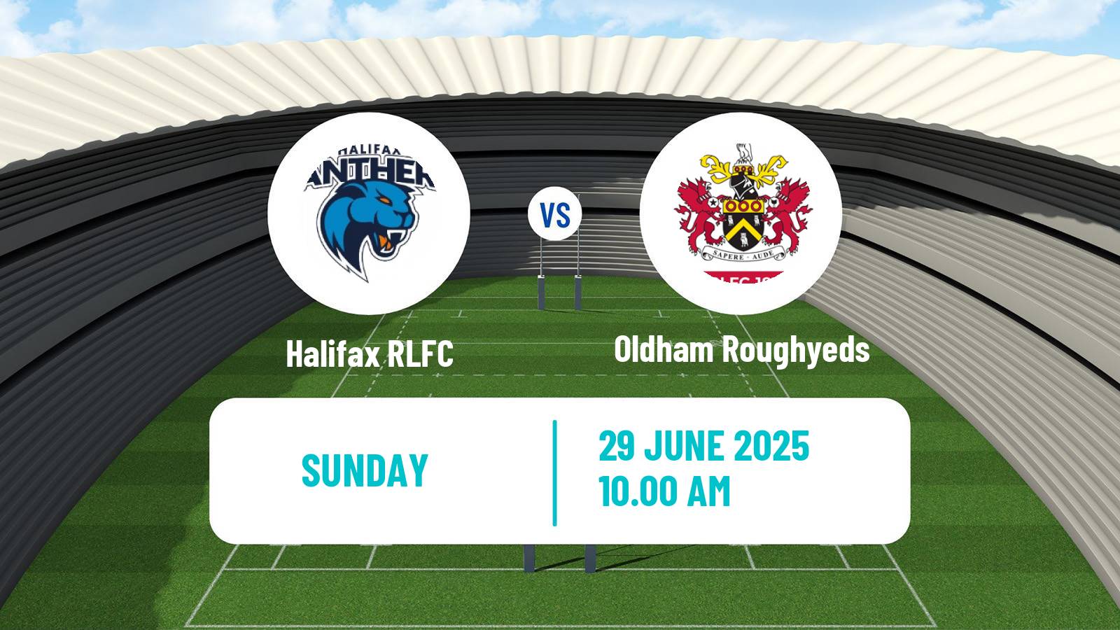 Rugby league English Championship Rugby League Halifax - Oldham Roughyeds