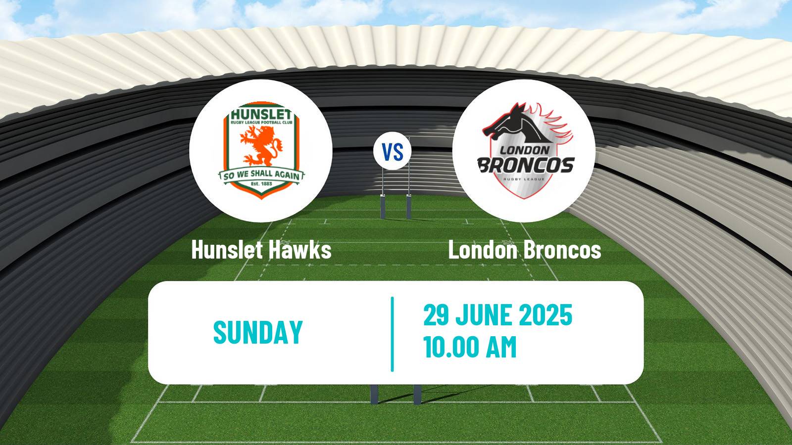 Rugby league English Championship Rugby League Hunslet Hawks - London Broncos