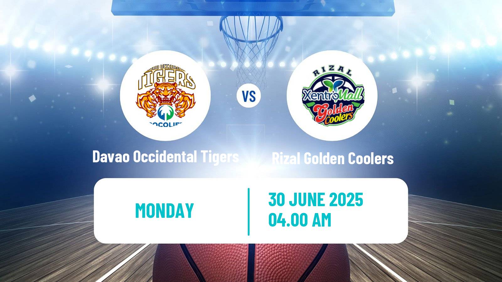 Basketball Philippines MBPL  Davao Occidental Tigers - Rizal Golden Coolers