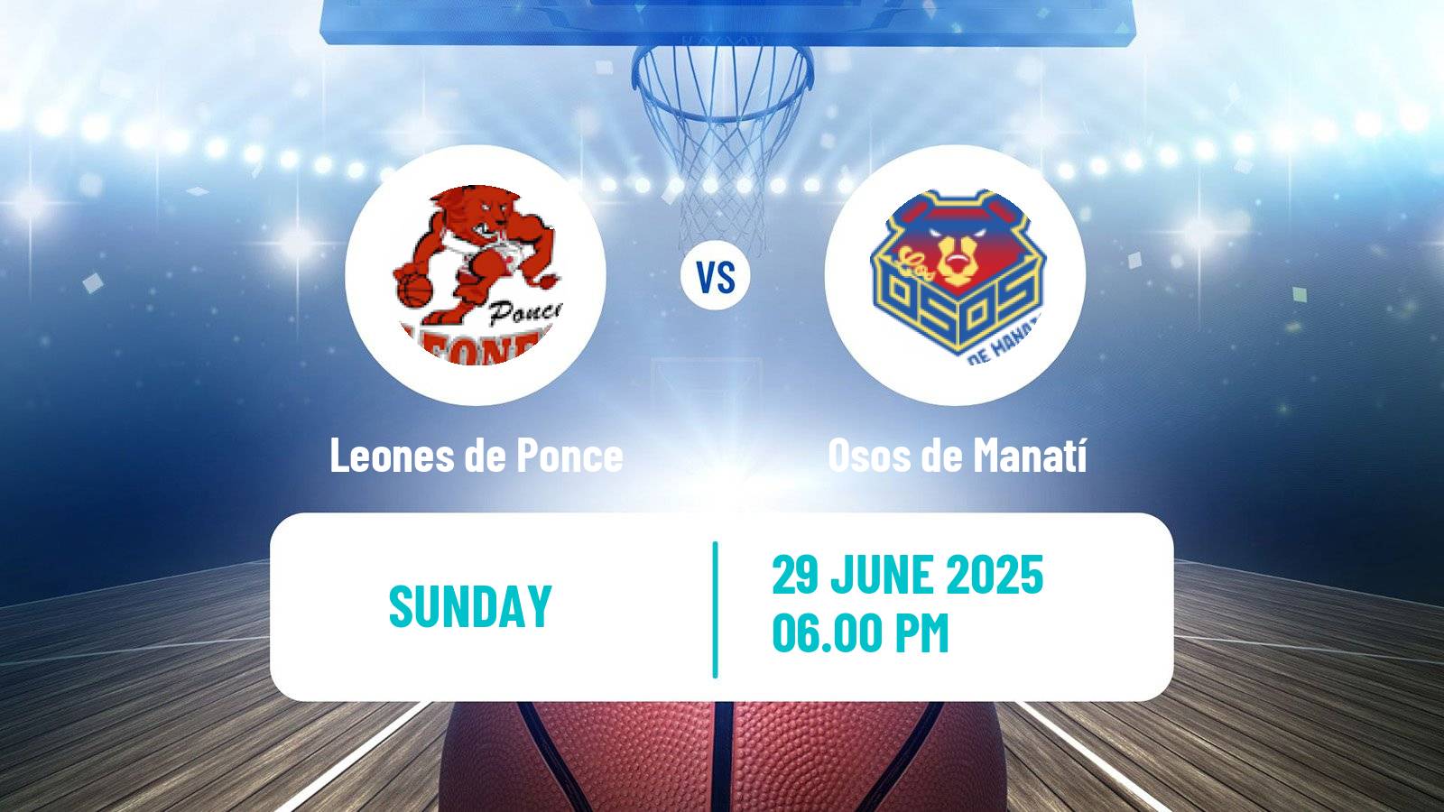 Basketball Puerto Rican BSN Leones de Ponce - Osos de Manatí