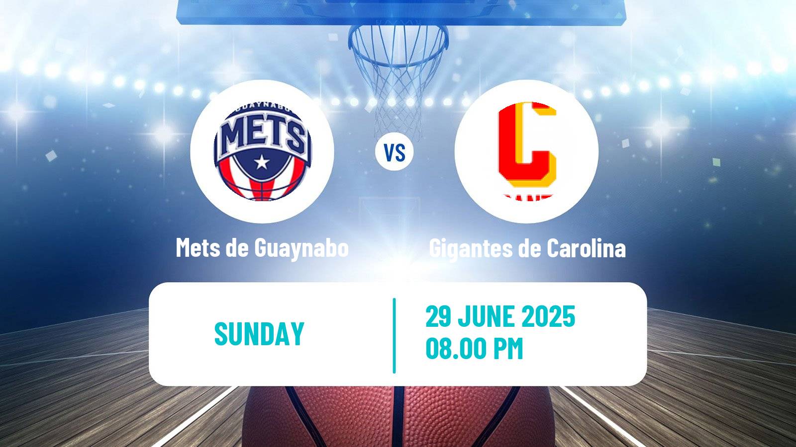 Basketball Puerto Rican BSN Mets de Guaynabo - Gigantes de Carolina