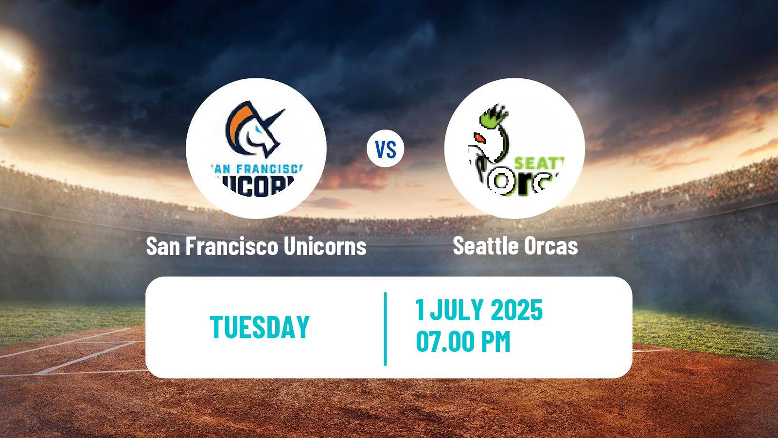 Cricket MLC Cricket San Francisco Unicorns - Seattle Orcas