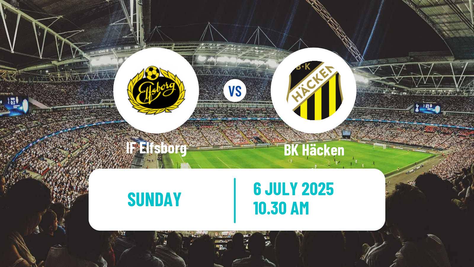 Soccer Swedish Allsvenskan Elfsborg - Häcken